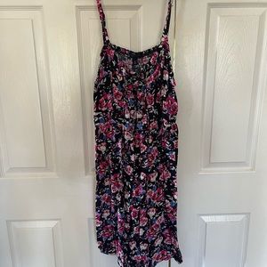 Black and pink floral torrid dress